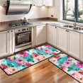 thumbnail image 3 of Kitchen Rugs Sets Of 2,Pioneer Flower Floral Print Pattern Anti Fatigue Kitchen Mat Rugs Non Slip Washable,Decorative Kitchen Floor Mats for Kitchen,Sink,Laundry,17"x47"+17"x47", 3 of 5