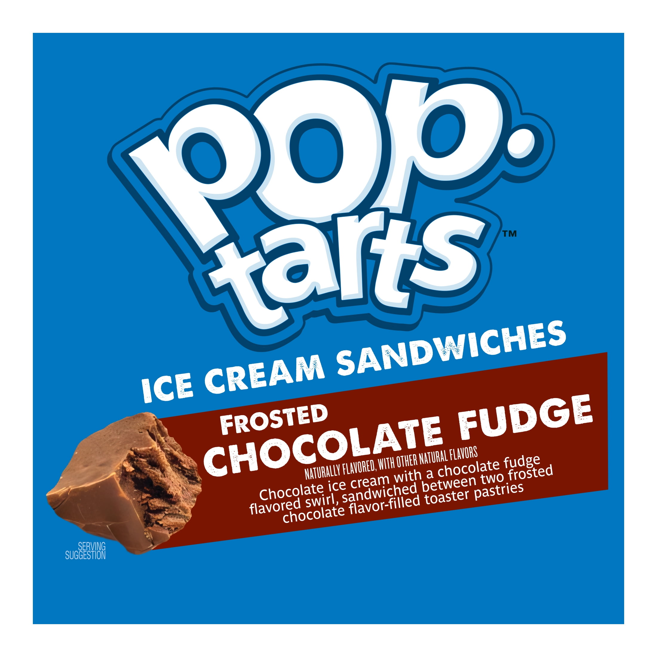 Pop-Tarts Frosted Chocolate Fudge Ice Cream Sandwiches, 4 fl oz, 4 pack (Frozen)