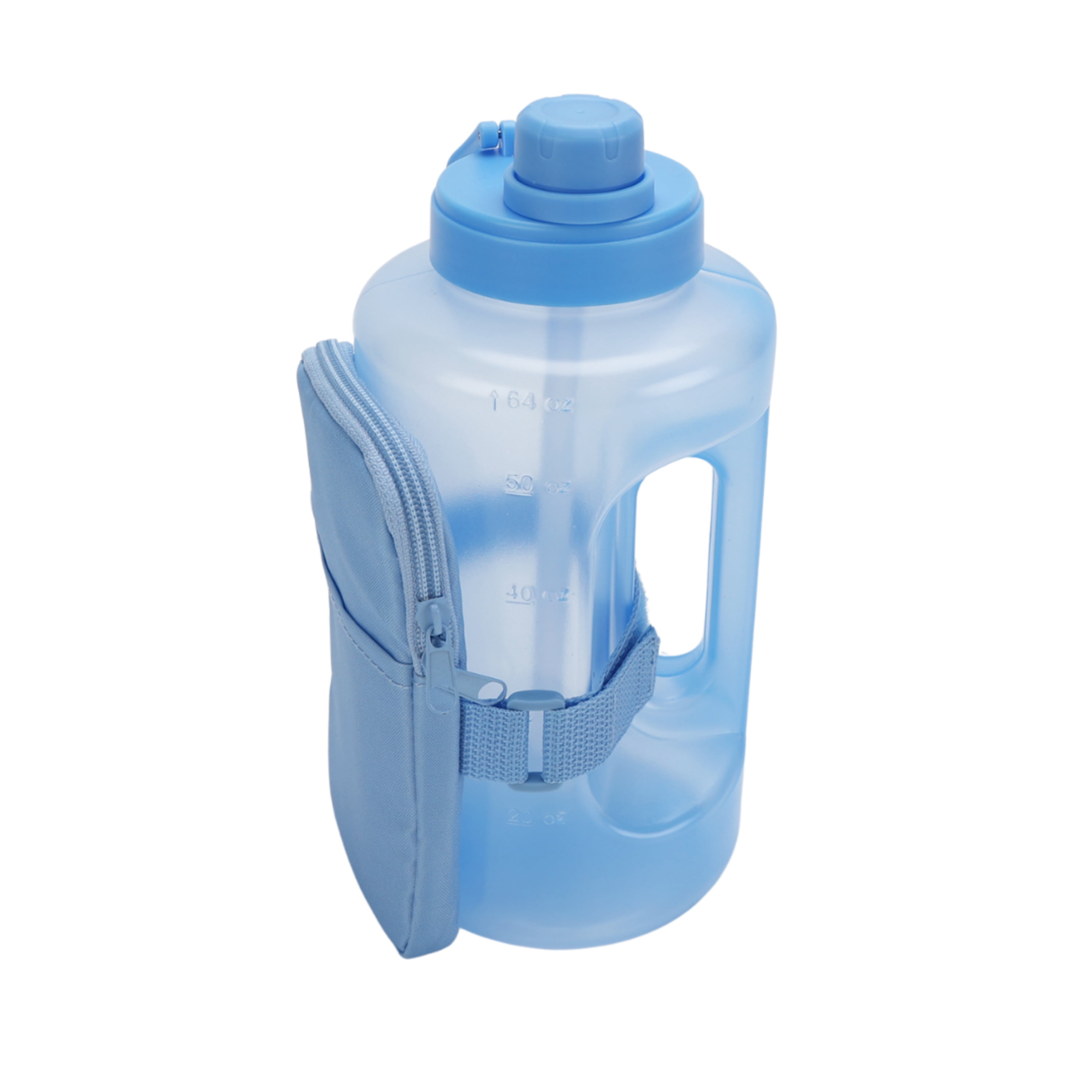 Mainstays 64 oz Blue Plastic Water Bottle and Accessory Bag