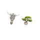 thumbnail image 5 of Escultura de pared de calavera,Estatua de resina con cabeza de vaca para decoración de pared y hogar,Árbol bonsái artificial,Árbol bonsái artificial para decoración de escritorio de, 5 of 8