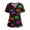 Purple, variant on MLQIDK Plus Size Scrubs for Women Stretch Funny Nurse Uniform Shirts V Neck Short Sleeve Scrub Shirts Fun Pumpkin Ghost Bat Printed Nurse Uniforms Black 3XL