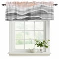 thumbnail image 2 of Gray Coastal Beach Valances for Windows, Decorative Rod Pocket Window Valance Curtains, Modern Oil Painting Nautical Short Curtain Drapes for Kitchen/Bathroom/Living Room, 2 Panels, 42" W x 12" L, 2 of 8