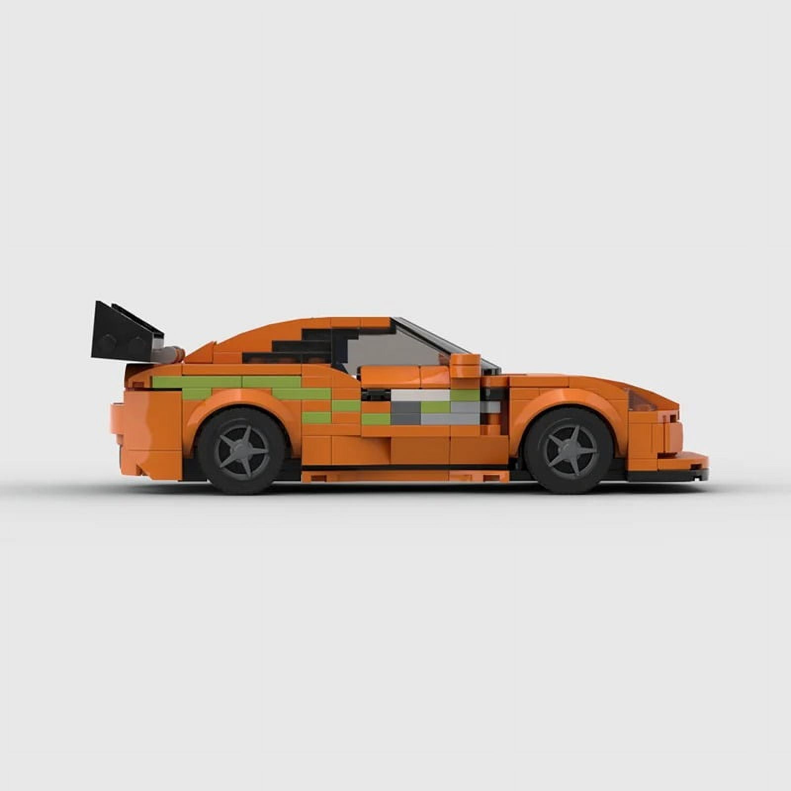 Brick Toyota Supra Paul Walker Fast And Furious Race Car Toy Model Building Compatible With Lego Kit Collectible With Racer Minifigure 370 Pieces