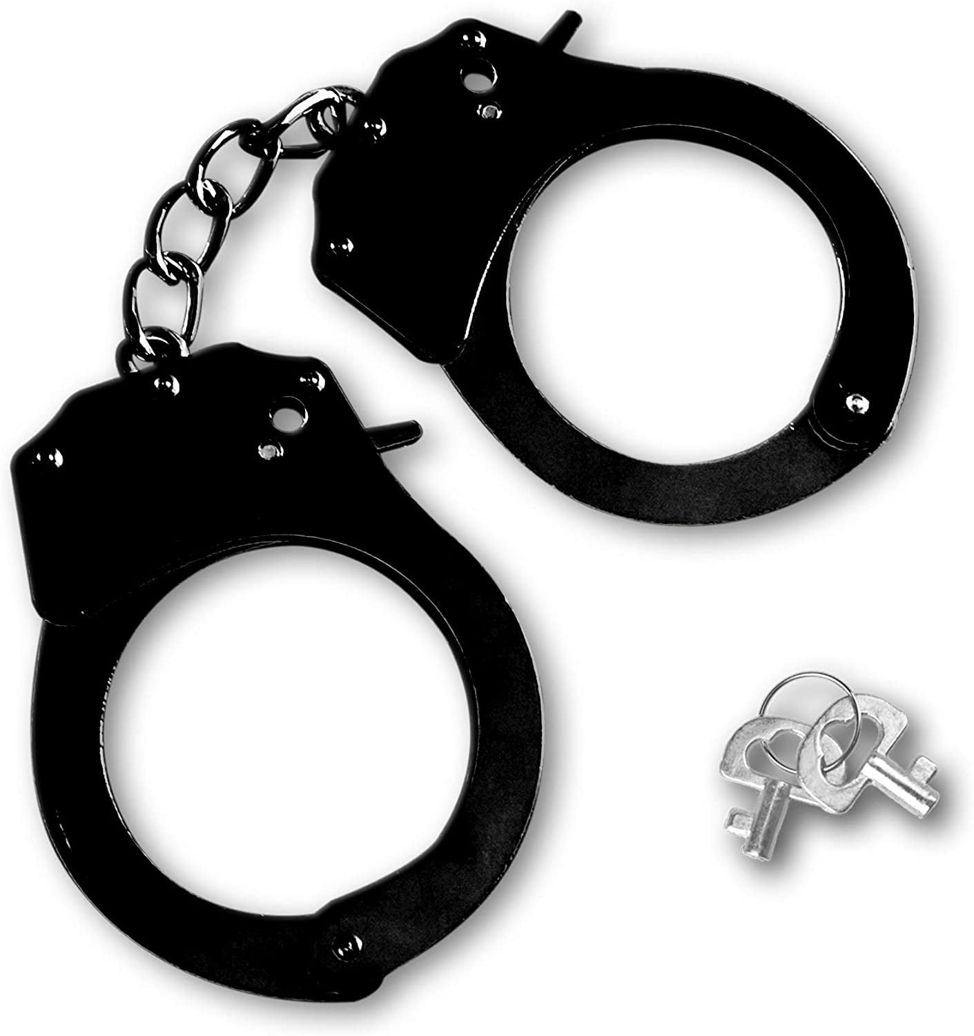 Police Bear or Pig Patch gag Gift badge Free working handcuffs Keychain 