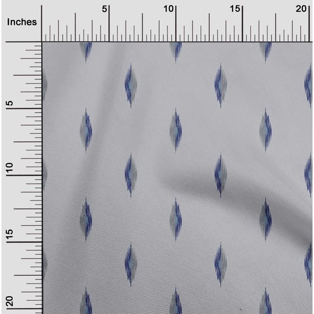 oneOone Silk Tabby Fabric Abstract Ikat Printed Craft Fabric BTY 42 Inch Wide