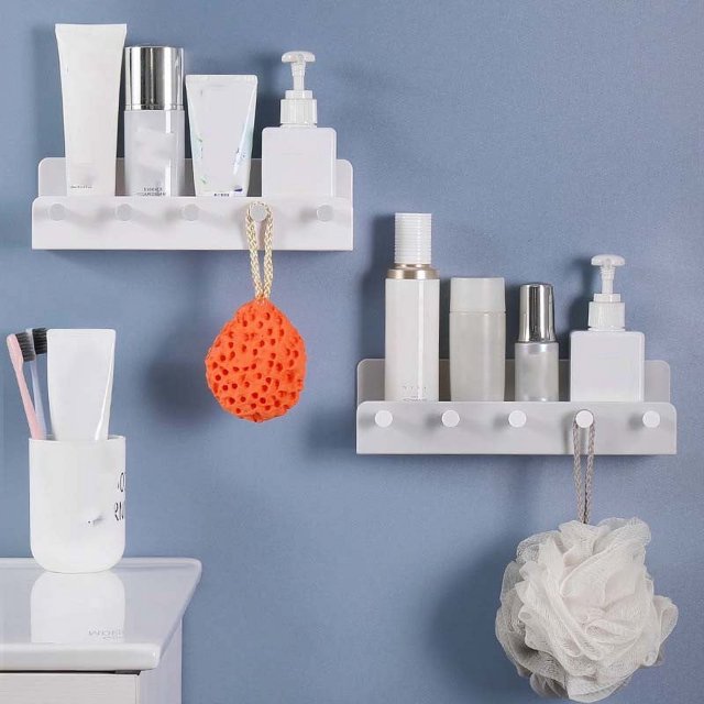 Fiudx Ofertas Flash Del Día Solo En Línea Punch- Gancho De Cinco Conexiones, Creativo, Montado En La Pared, Para Baño, Cosméticos, Colgador, Gancho Para Bolsa De Llaves