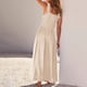thumbnail image 2 of 2025 Vestido largo sin mangas de verano para mujer con cintura imperio fruncida y volantes - Boho A-Line con dobladillo fluido, 2 of 6