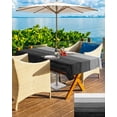 thumbnail image 5 of Farm Retro Wood Grain Black Gray Rectangle Tablecloth with Zipper,Waterproof Table Cloth with Umbrella Hole Patio Tablecloths for Outdoor Tables,Farmhouse Gradient Stripes Spillproof Table Cover, 5 of 6