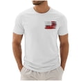 thumbnail image 3 of 250 America Tee Shirts Patriotic Shirts Men's Short Sleeve Workwear T-Shirt,White, 3 of 7