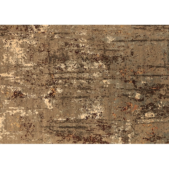 Ahgly Company Indoor Rectangle Oriental Brown Industrial Area Rugs, 8' x 10'