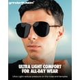 thumbnail image 4 of grinderPUNCH Big XL Wide Frame Extra Large Aviator Sunglasses Oversized  For Men Women UV Protection, 4 of 7