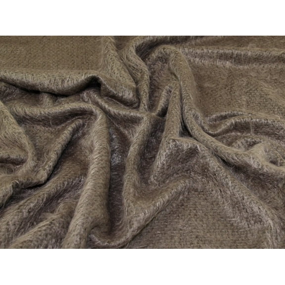 Lady McElroy Mohair Faux Fur Fabric Mocha - per yard