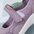 thumbnail image 6 of Miluxas Women's Flats Shoes Ballet Flats Fashion Knit Mesh Breathable Round Toe Comfortable Magic Tape Flats Dressy Shoes Purple 7(39), 6 of 8
