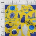 thumbnail image 2 of oneOone Cotton Cambric Yellow Fabric Halloween Sewing Fabric By The Yard Printed Diy Clothing Sewing Supplies 42 Inch Wide, 2 of 4