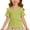 Green, variant on Girls Trendy Back Cross T-Shirt Short Sleeve Summer New Korean Solid Versatile Top Size 18-24 M