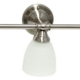 thumbnail image 5 of Simple Designs 25" Classic 3 Light Metal Bar and Frosted Cone Shape Glass Shades Decorative Wall Mounted Vanity Fixture For Bathroom, Entryway, Hallway, Brushed Nickel, 5 of 7