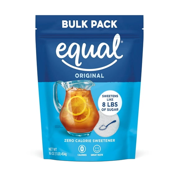 EQUAL 0 Calorie Sweetener, Granulated Sweetener, Sugar Substitute, Zero Calorie Sugar Alternative, Sugar Alternative, 1 Pound Bulk Bag (Pack of 1)
