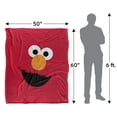 thumbnail image 5 of Sesame Street Elmo Face Officially Licensed Silky Touch Super Soft Throw Blanket 50' x 60', 5 of 6