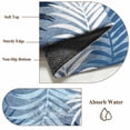 thumbnail image 6 of Round Area Rugs 8Ft, Navy Blue Palm Leaves Washable Rug for Living Room, Bedroom, Great Room, Summer Botanical Tropical Leaf Non Slip Area Rugs Low Pile Carpet for Home Decor, 6 of 8