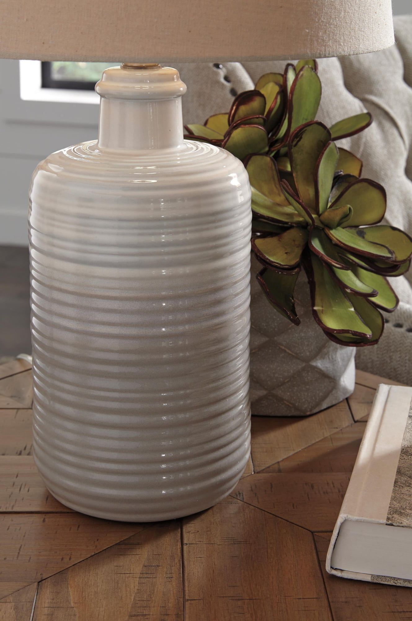 Signature Design by Ashley Casual Marnina Table Lamp (Set of 2)  Taupe