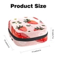 thumbnail image 2 of Sanitary Napkin Storage Bag, Strawberry and Cute Flower on Pink Background Portable Menstrual Pad Bag for Teen Girls Store Panty Liners Tampons Sanitary Pads for Women Ladies, 2 of 6