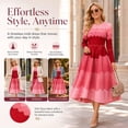 thumbnail image 4 of Bounce Dresses for Women Church, 2026 New Elegance in Pearls Mididress, One Size Stretchy Loose, 4 of 7