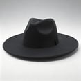 thumbnail image 4 of Fedora Hats for Men Women Wide Brim Classic Dress Panama Hat with Ribbon Band for Daily Life and Party, 4 of 6