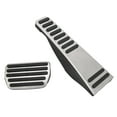 2PCS Brake Pedal Stainless Steel with PPE Rubber Non Slip Strips