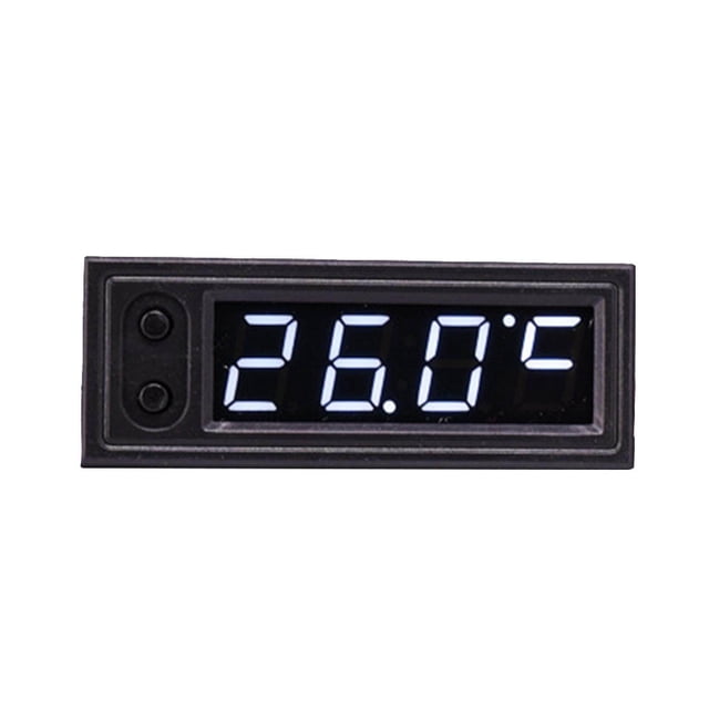 pitrice Car Clock Voltmeter Thermometer Durable Universal Accessories White