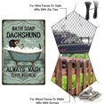 thumbnail image 5 of Vintage Metal Dachshund Bath Soap Tin Sign Bathroom Funny Art Plaque Poster Retro Metal Wall Decorative Tin Signs, 5 of 6