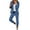 Blue, variant on Baberdicy Womens Business Work Suit Set Lapels Blazer Pants for Office Lady Suit Set Slim Fit Blazer Pant Coffee, Size: S-2Xl
