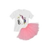Awkward Styles 8th Birthday Shirt Tutu Skirt Set Girl T-Shirt Unicorn Dress Ballet Outfit