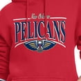 thumbnail image 3 of Women's Starter Red New Orleans Pelicans Arch Stripe Fleece Hoodie, 3 of 3