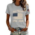 thumbnail image 3 of 250th Anniversary USA Shirt Women 1776-2026 American Flag T-Shirt Patriotic 4th of July Shirt USA 250 Years Tops, 3 of 4
