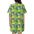 thumbnail image 4 of Womens Pajama Sets With Pocket, Cartoon Koala Bear and Leaf Lounge Sets Short Sleeve Sleepwear PJ Sets for Women, 4 of 6