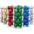 thumbnail image 3 of 24Pcs Christmas Tree Balls Decorations Shatterproof Thanksgiving Wedding Parties Mini Tree Decor Ornaments (One Size, Dark Green_24pcs/1Box), 3 of 7