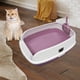 thumbnail image 2 of Cajas de arena para gatos Gatos de interior Cama para gatos Bandeja de arena Marco desmontable Anticonejo Rosa, 2 of 9