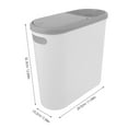 thumbnail image 2 of MLINS Narrow Space Garbage Can Press Lid Waste Bin Slim Waste Bin for Bathroom Kitchen, 2 of 8