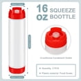 thumbnail image 2 of 3pcs Condiment Squeeze Bottle 16 Oz Double Head Salad Dressing Bottle Leak-proof, 2 of 8