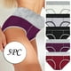 thumbnail image 2 of 5PC Mujeres Color Sólido Patchwork Calzoncillos Bragas Ropa Interior Bikini Calzoncillos Fridja  nalpqowj13520, 2 of 9