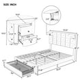 thumbnail image 7 of Set of 3 Bedroom Furniture Set, Queen Size Upholstered Platform Bed with 2 Nightstands and Padded Headboard, Functional Storage Bed Set for Bedroom, Mattress not Included, White, 7 of 7