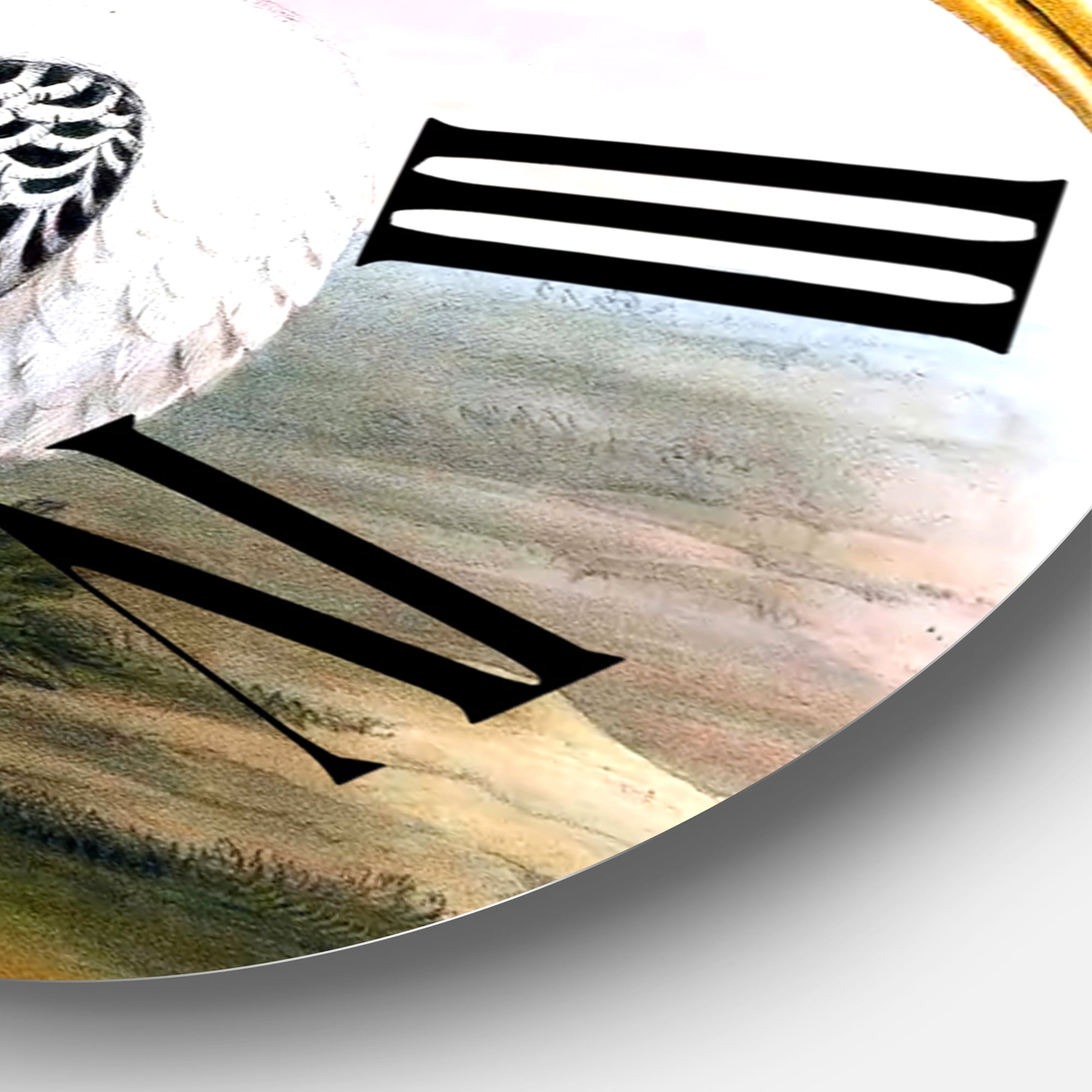 Designart 1 in Quartz Farmhouse Wall Clock