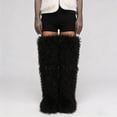 thumbnail image 3 of Women's Fuzzy Fur Knee High Boots Comfort Flat Sole Warm Long Boots Winter Soft Furry Over The Knee Boots, 3 of 7