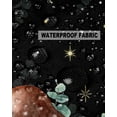 thumbnail image 6 of Outdoor Throw Pillow Cover Natural Wild Mushroom Plant Waterproof Cushion Covers 2 Pack Eucalyptus Leaves Star on Black Pillow Cases Home Decoration for Patio Garden Couch Sofa, 6 of 7