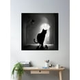 thumbnail image 2 of Cat Of Shadows Poster Wall Art, Modern Wall Decor For Living Room Bedroom, 30x30 UNFRAMED, 2 of 3