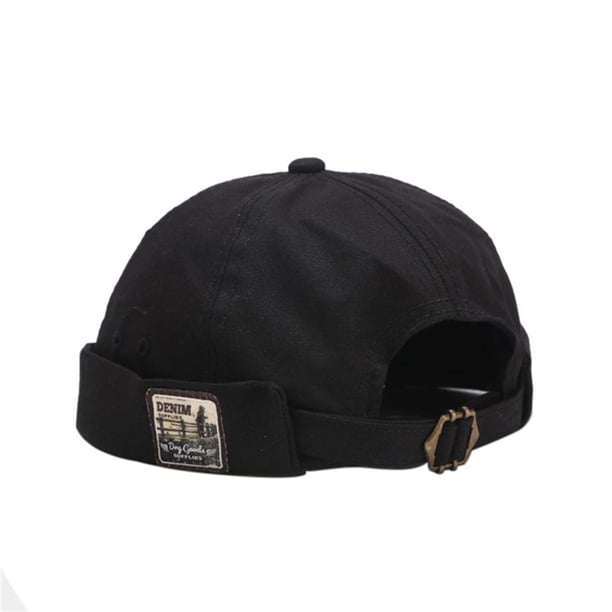 Vintage Docker Cap Brimless Beanie Hats Retro Cotton Hat Transpirable Ajustable Literary Landlord Cap Mujeres Hip Hop Hat Methold AP007251-01