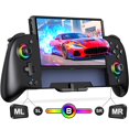 thumbnail image 1 of Gammeefy Switch Controllers Compatible with Nintendo Switch/Switch OLED One-Piece Joypad Controller Replacement for Switch Pro Controller with 9 Lights Color Turbo Macro KeyLinker APP, 1 of 5
