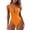 Orange, variant on Womens Swimsuits Cut Out Backless Monokini Comfortable Soft Fabric One Piece Bathing Suit for Swimming Sunbathing,Red,L
