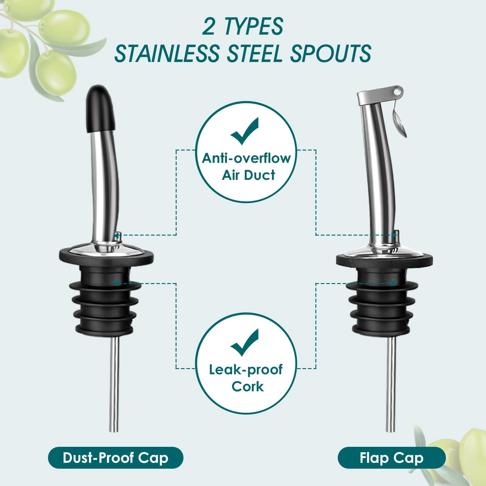 NexTone 20 Oz Ceramic Olive Oil Dispenser Bottle, Bottle Dispenser with Spout and Funnel for Kitchen,Suitable for Oil, Vinegar, Coffee Syrups & Other Liquids,Cream