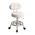 thumbnail image 2 of jifeng Tabouret de Salon Roulant avec Dossier avec Roues, Levage avec Repose-Pieds, Tabouret Pivotant Beige, 2 of 9